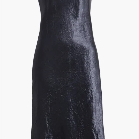 MaxMara Navy Talete Satin Midi Dress - Picture 4 of 13